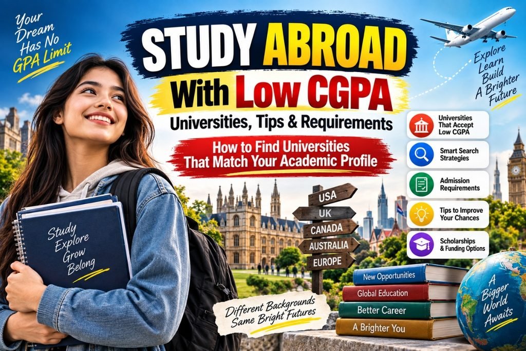 Study Abroad With Low CGPA: Universities, Tips & Requirements study abroad with low cgpa