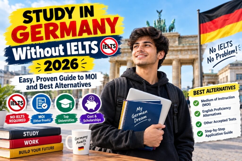 Study in Germany Without IELTS 2026: Easy, Proven Guide to MOI and Best Alternatives study in germany without ielts 2026